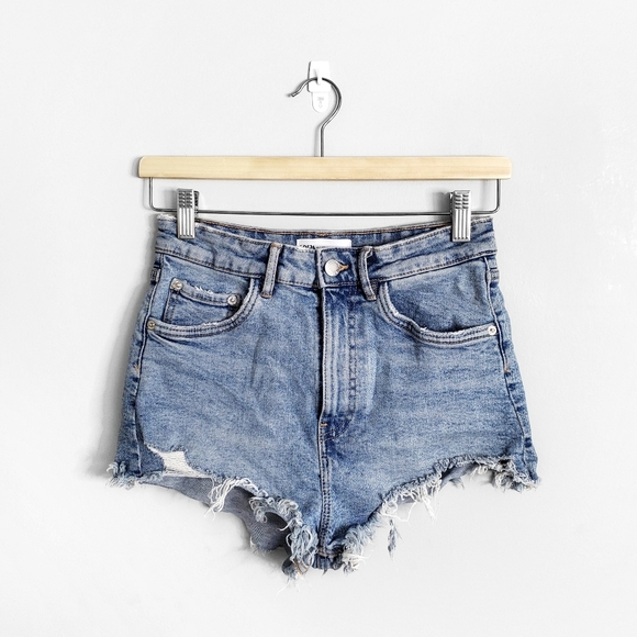 Zara Pants - ZARA High Rise Denim Cutoff Shorts